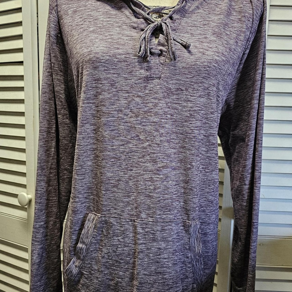 RBX Purple Pullover Lace Up Long Sleeve Hoodie Womens Size‎ 1X - Picture 6 of 6